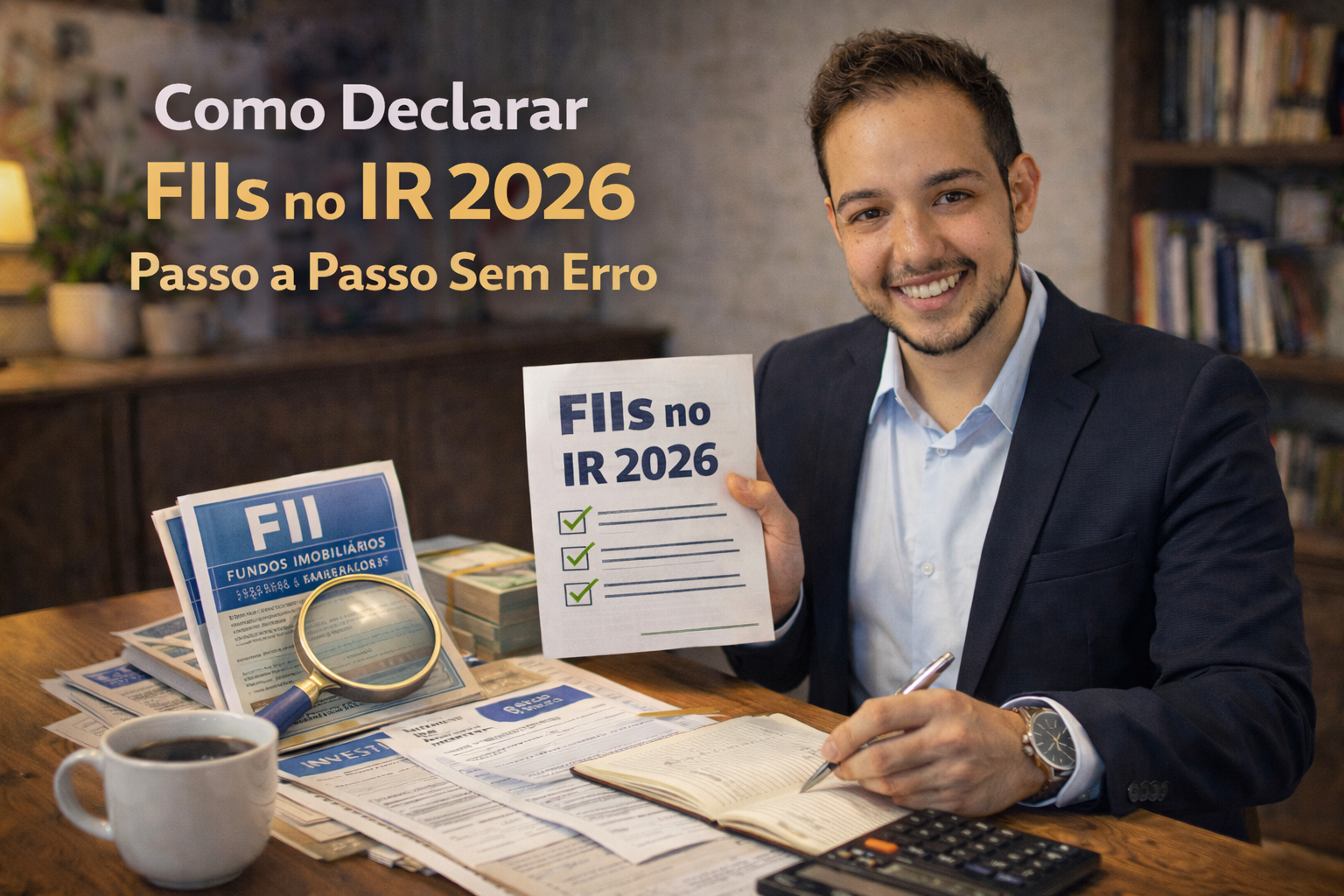 Como Declarar FIIs no IR 2026: Passo a Passo Sem Erro - Adriano Freire com documentação e checklist
