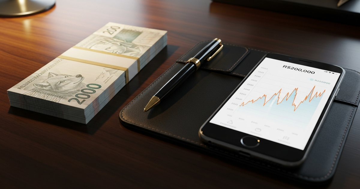 Quanto rende R$ 200 mil investido em 2026: renda mensal real com Selic a 14,75%